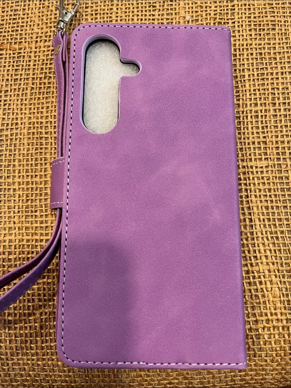 Purple Butterfly Cat Wallet Phone Case - Cute Folio Cover
